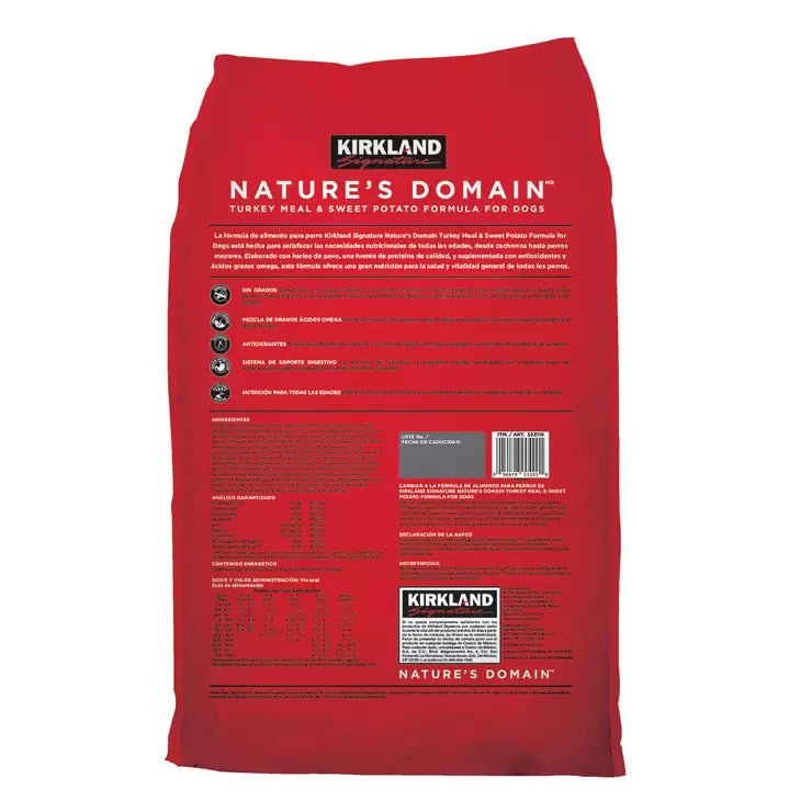 Kirkland Signature Nature's Domain Alimento para Perro con Pavo y Camote 15.87kg Kirkland Signature Nature's Domain Alimento para Perro con Pavo y Camote 15.87kg