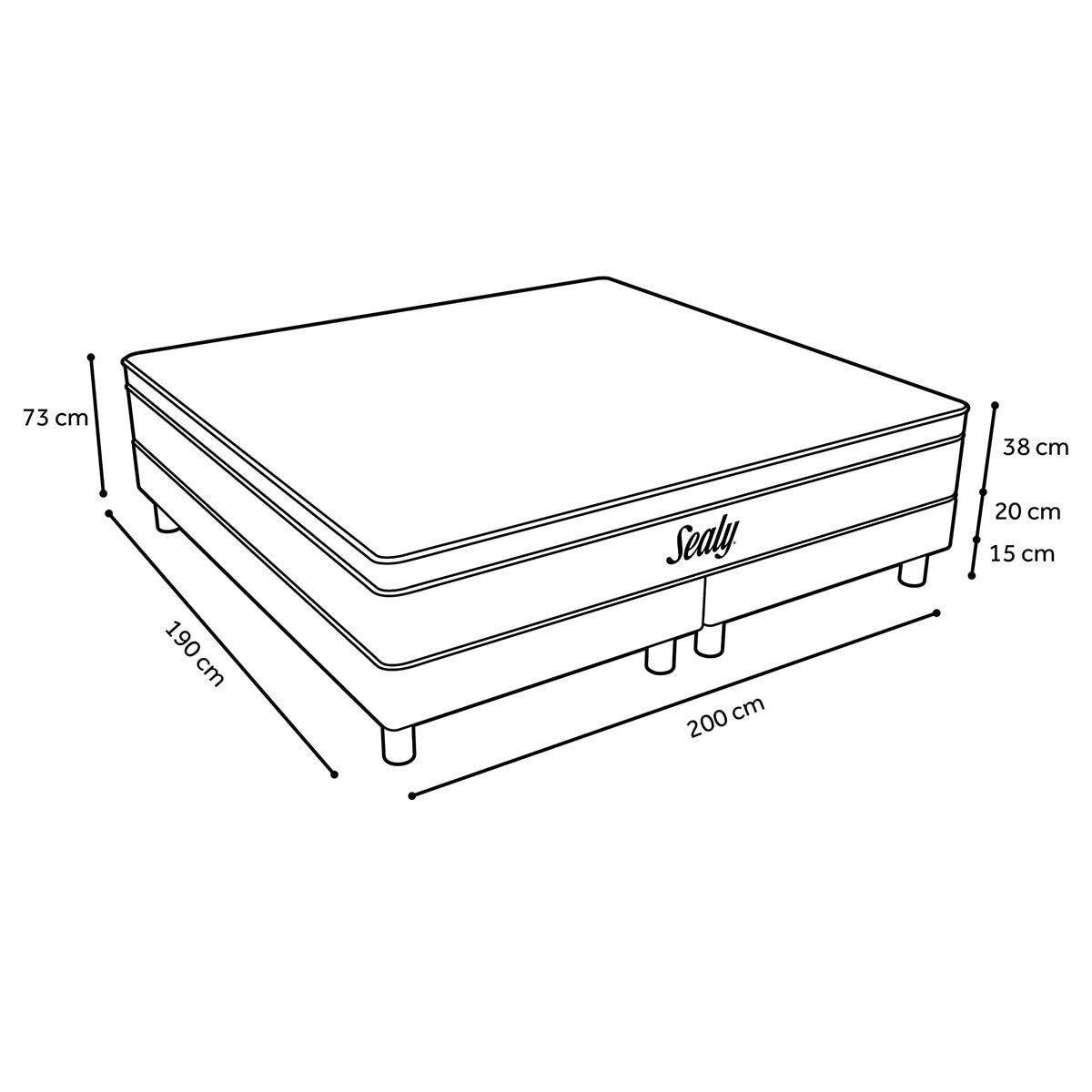 Sealy, Embody Soft Red, Colchón y Box King Size Sealy, Embody Soft Red, Colchón y Box King Size