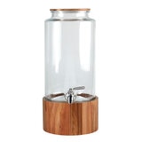 Studio Tu. Dispensador de Vidrio con Base de Madera de Acacia para Bebidas de 8.3L Studio Tu. Dispensador de Vidrio con Base de Madera de Acacia para Bebidas de 8.3L