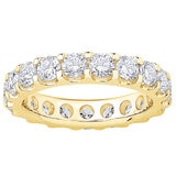 Anillo de Eternidad, 3.00ctw Diamantes, Oro Amarillo de 14K