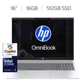 HP 16-af1053la Omnibook 5 AI Laptop 16" 2K OLED Intel Core Ultra 5-225U 16GB 512GB SSD - 12 Meses M365 Personal HP 16-af1053la Omnibook 5 AI Laptop 16" 2K OLED Intel Core Ultra 5-225U 16GB 512GB SSD - 12 Meses M365 Personal