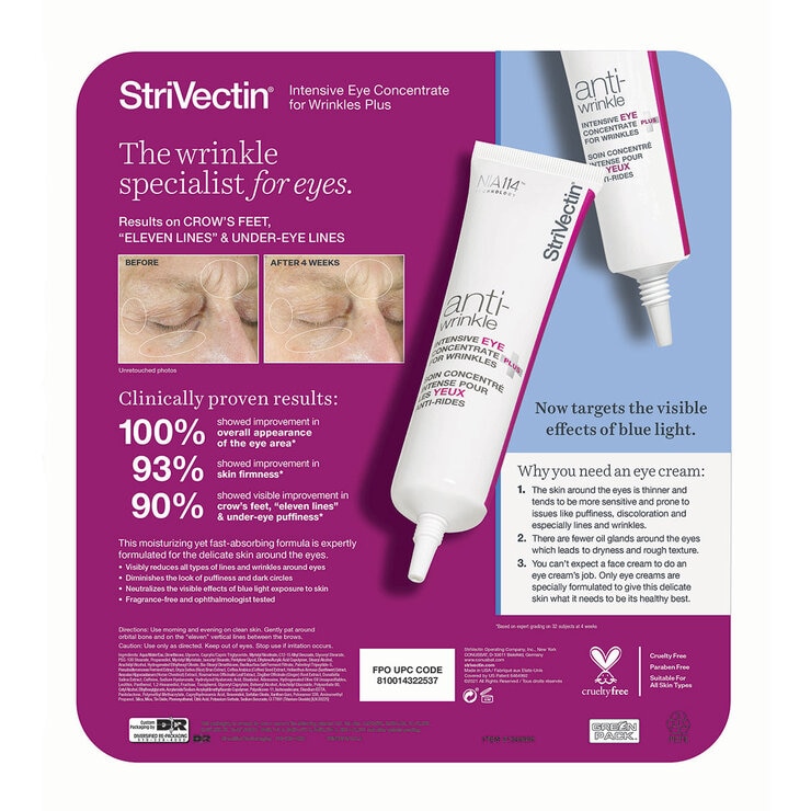 StriVectin Concentrado Antiarrugas Intensivo Plus para Ojos 2 pzas StriVectin Concentrado Antiarrugas Intensivo Plus para Ojos 2 pzas