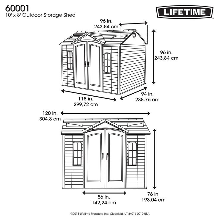 Lifetime, Gran Cobertizo de 4 Puertas Lifetime, Gran Cobertizo de 4 Puertas