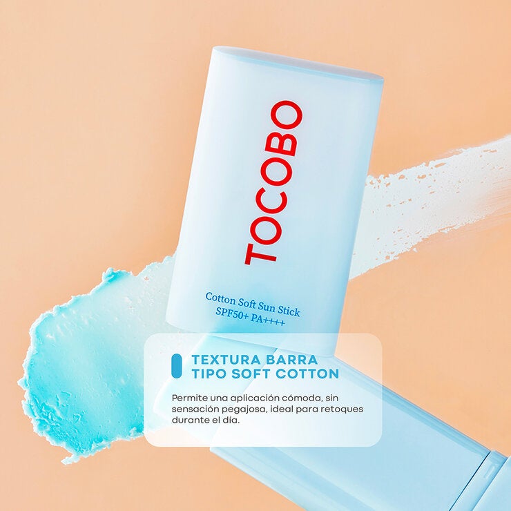 Tocobo Cotton Soft Sun Stick Protector Solar SPF50 + PA++++ 2 pzas de 19 gramos c/u Tocobo Cotton Soft Sun Stick Protector Solar SPF50 + PA++++ 2 pzas de 19 gramos c/u