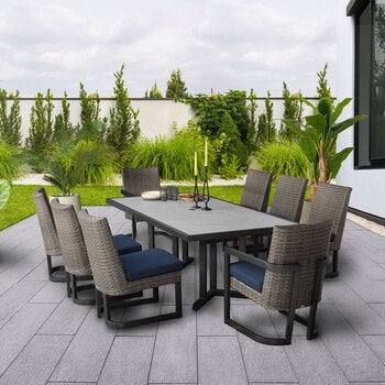 Agio, Luna Comedor para Exterior de 9 Piezas Agio, Luna Comedor para Exterior de 9 Piezas