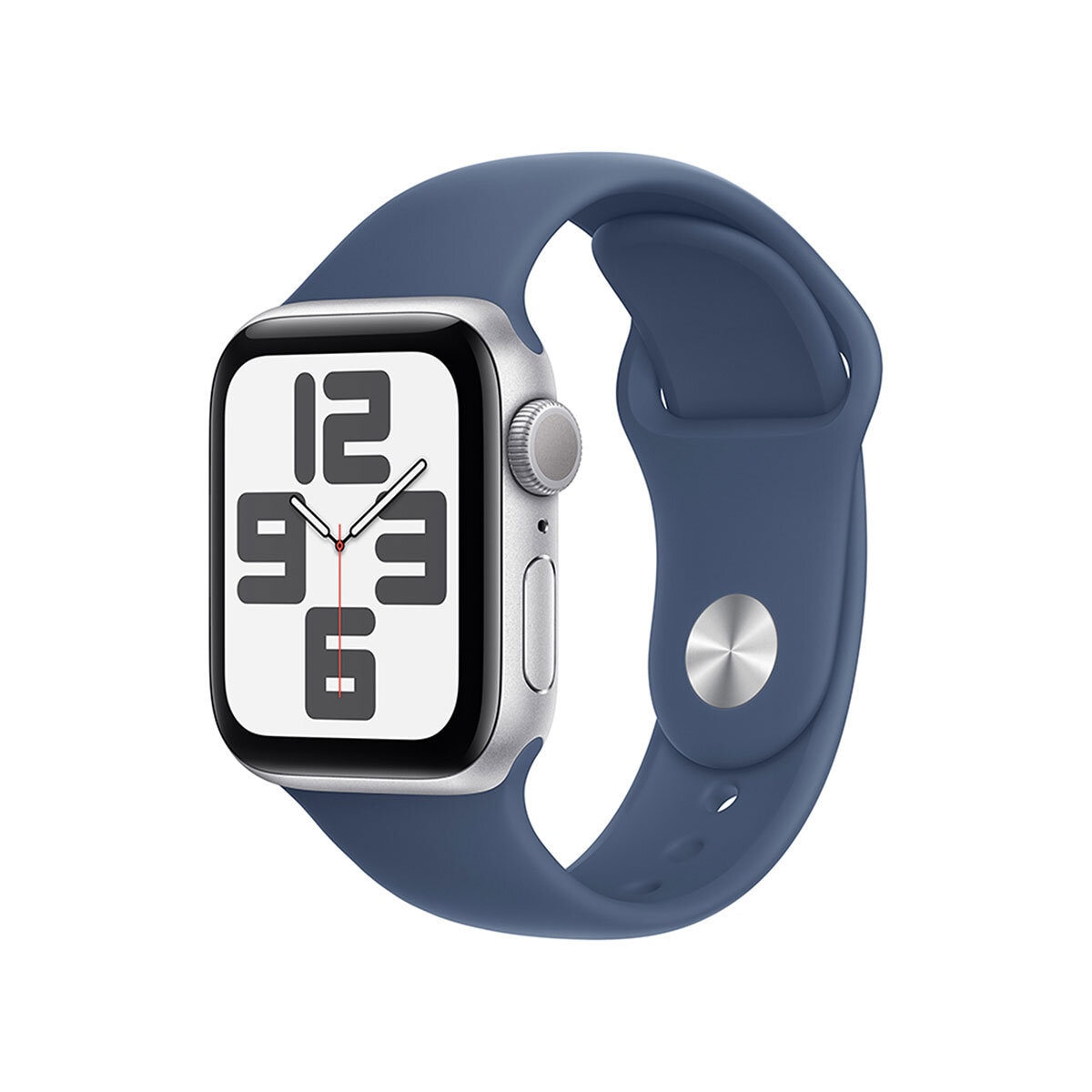 Apple Watch SE (GPS) Caja de aluminio plata 40mm con Correa deportiva azul denim S/M