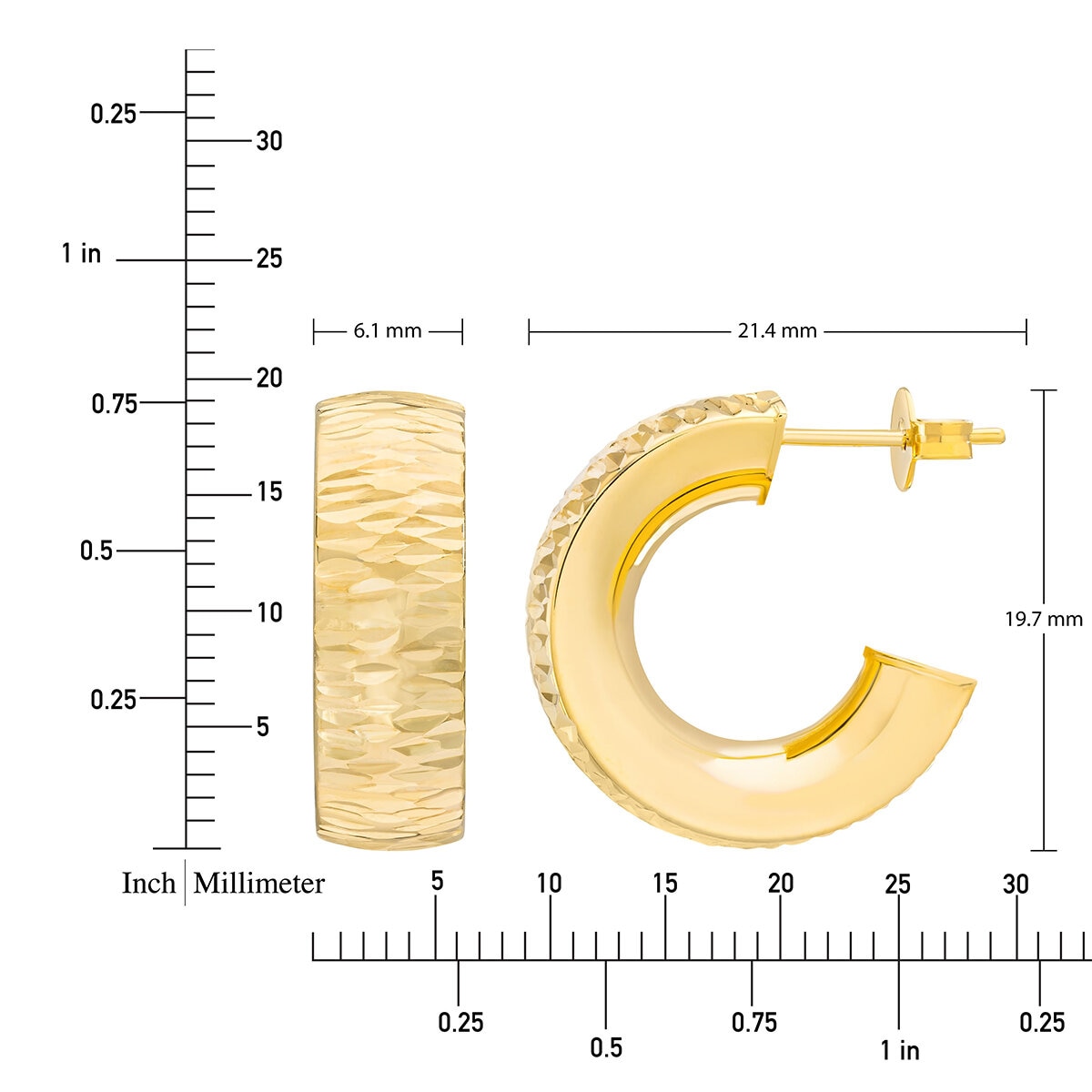 Arracadas, Oro Amarillo de 14K