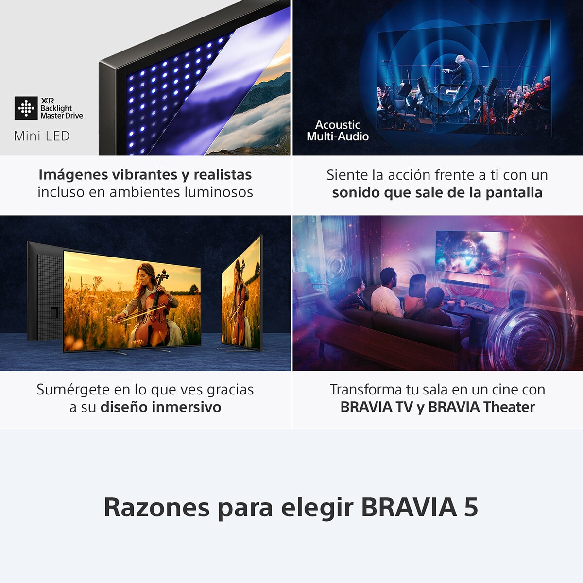Sony Pantalla 75” BRAVIA 5 Miniled 4K Google TV Sony Pantalla 75” BRAVIA 5 Miniled 4K Google TV