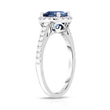 Anillo, Topacio Azul y Diamantes 0.35ctw, Oro Blanco de 14K Anillo, Topacio Azul y Diamantes 0.35ctw, Oro Blanco de 14K