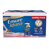 Ensure Advance Suplemento Alimenticio Sabor Fresa 16 pzas de 237 ml Ensure Advance Suplemento Alimenticio Sabor Fresa 16 pzas de 237 ml