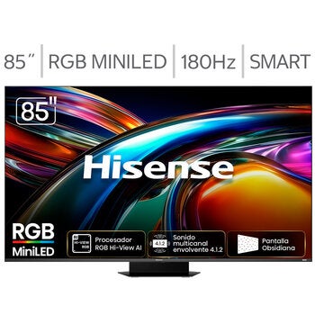 Hisense Pantalla 85" RGB Miniled 4K Smart TV 85UR9SG Hisense Pantalla 85" RGB Miniled 4K Smart TV 85UR9SG
