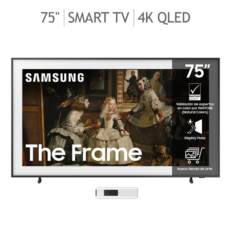 Samsung Pantalla 75" QLED The Frame 4K Smart TV + Marco