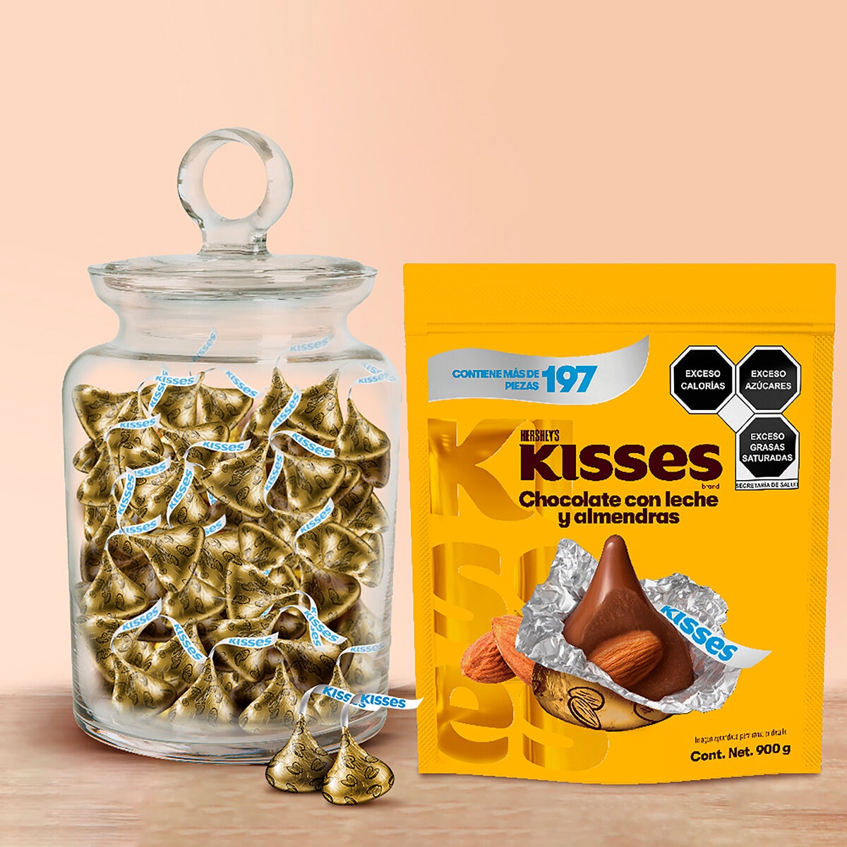 Hershey's Kisses Chocolates y Almendras 900 g Hershey's Kisses Chocolates y Almendras 900 g