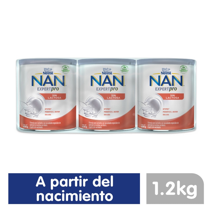 Nestle Nan Sin Lactosa Formula Infantil Latas De G C U