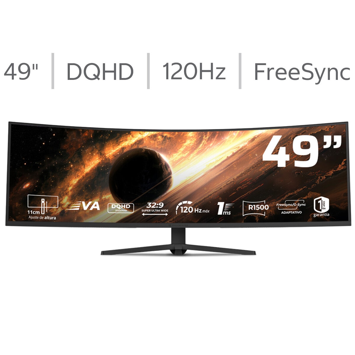 Balamrush Monitor Curvo Gaming 49" DQHD Cosmos Titán MCT49X Balamrush Monitor Curvo Gaming 49" DQHD Cosmos Titán MCT49X