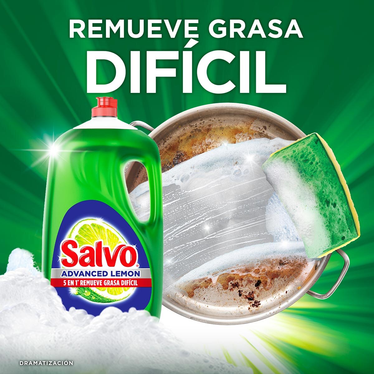 Salvo Advanced Lemon Detergente Líquido para Trastes 2.6 l Salvo Advanced Lemon Detergente Líquido para Trastes 2.6 l