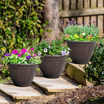 Ames, Tibot Paquete de 3 Macetas de Resina Ames, Tibot Paquete de 3 Macetas de Resina