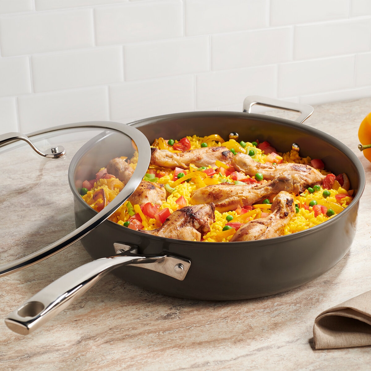 T-FAL Batería de Cocina de Cerámica 10 Piezas T-FAL Batería de Cocina de Cerámica 10 Piezas