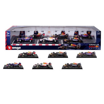 Colección Autos de Carreras F1 Escala 1:43 Paquete de 6 Piezas, Varios Modelos