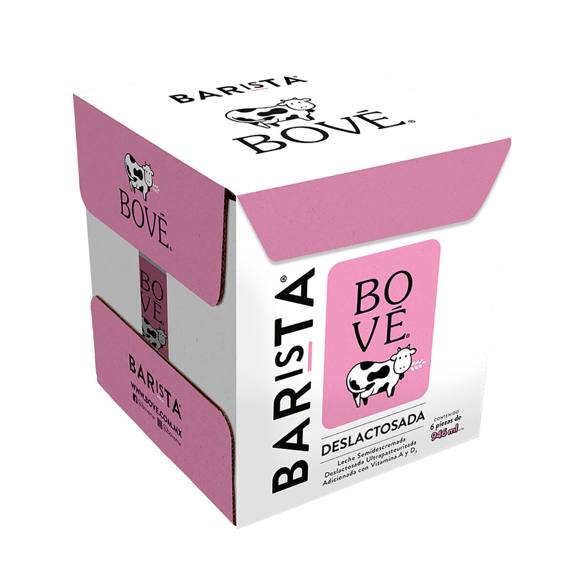 Bové Barista Leche Deslactosada 6 pzas de 946 ml