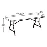 Lifetime, Mesa Plegable 1.82 metros, Color Negro Lifetime, Mesa Plegable 1.82 metros, Color Negro