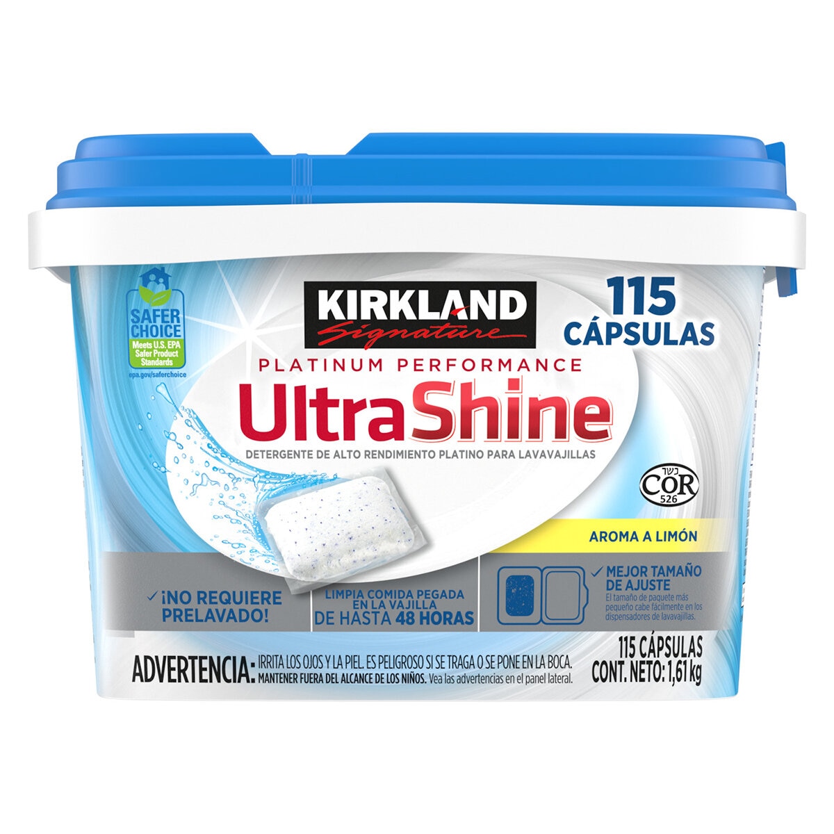 Kirkland Signature Detergente para Lavavajillas 115 pzas Kirkland Signature Detergente para Lavavajillas 115 pzas