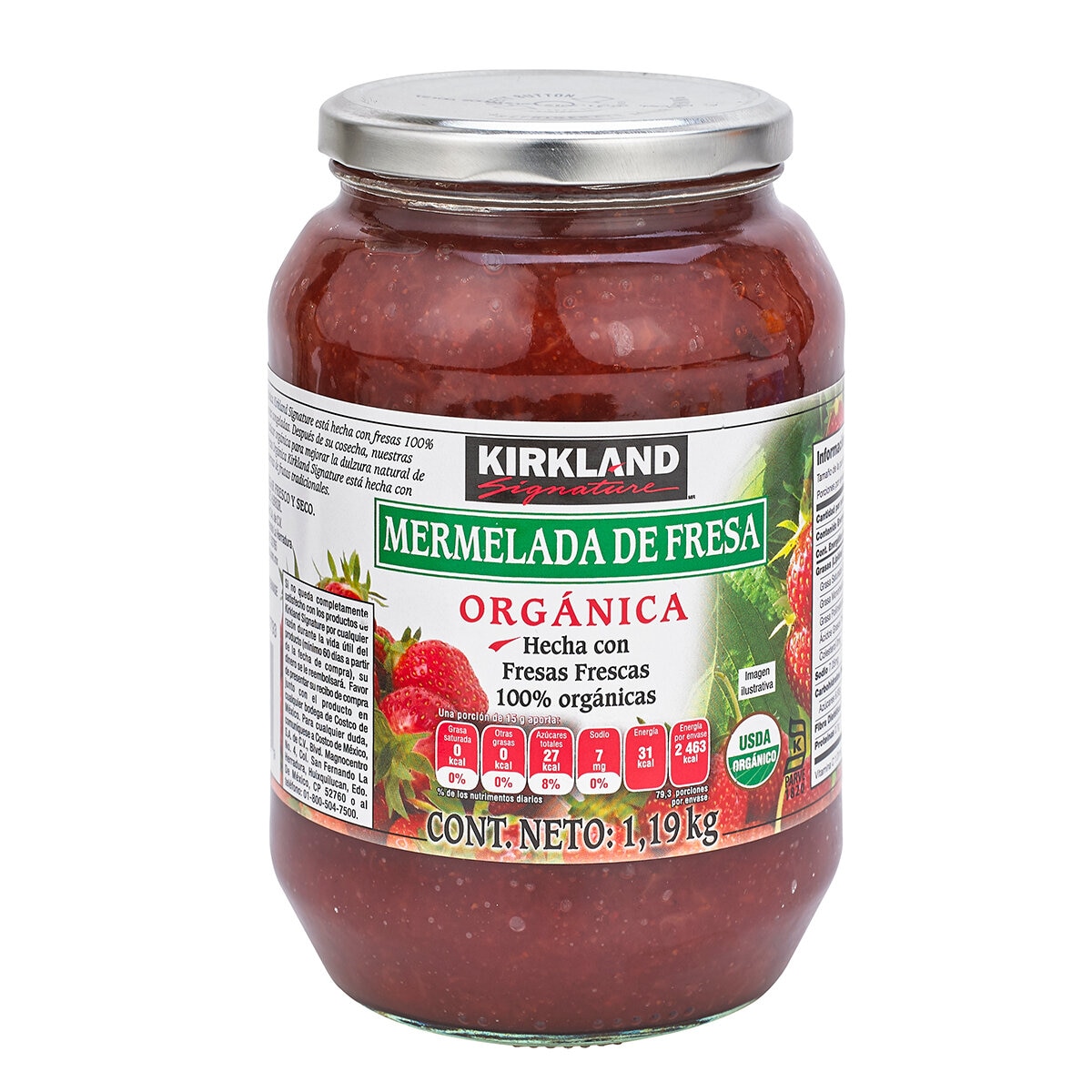 Kirkland Signature Mermelada de Fresa Orgánica 1.19 kg Kirkland Signature Mermelada de Fresa Orgánica 1.19 kg
