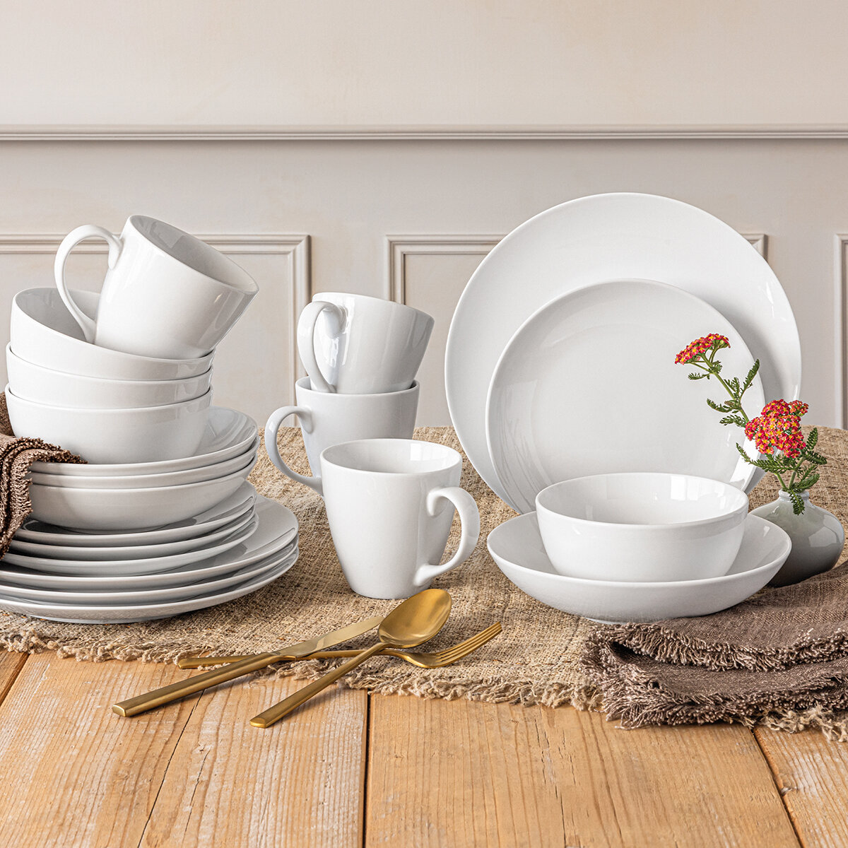 Over & Back Juego de Vajilla de Porcelana 20 Piezas Over & Back Juego de Vajilla de Porcelana 20 Piezas