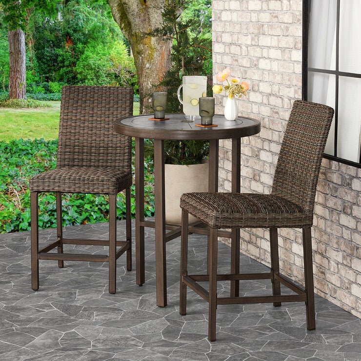 Agio, McKinnon Comedor Alto de 3 Piezas para Exterior Agio, McKinnon Comedor Alto de 3 Piezas para Exterior