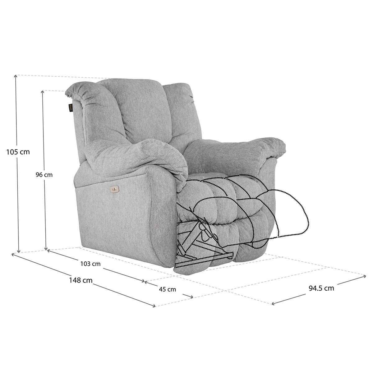 Violanti, Sillón Reclinable De Botón Eléctrico