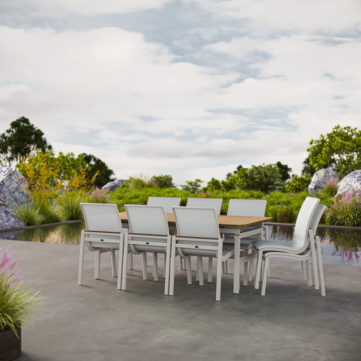 Agio, Morien Comedor para Jardín de 9 Piezas Agio, Morien Comedor para Jardín de 9 Piezas