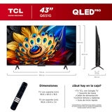 TCL Pantalla 43" 4K QLED Google TV