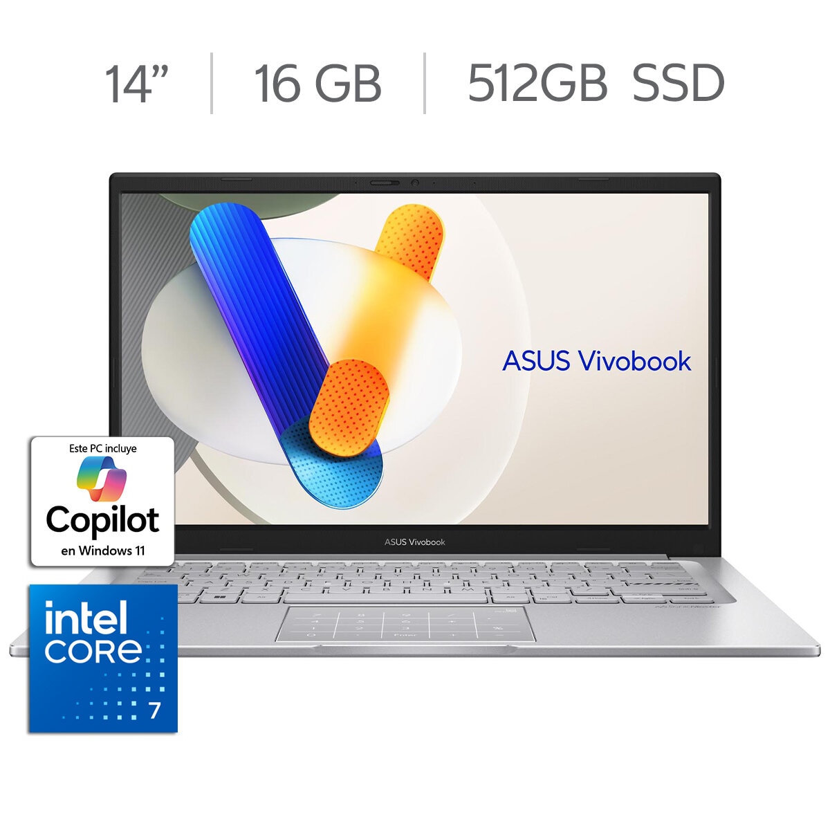 ASUS Vivobook 14 14" Full HD Intel Core 7 16GB 512GB SSD ASUS Vivobook 14 14" Full HD Intel Core 7 16GB 512GB SSD