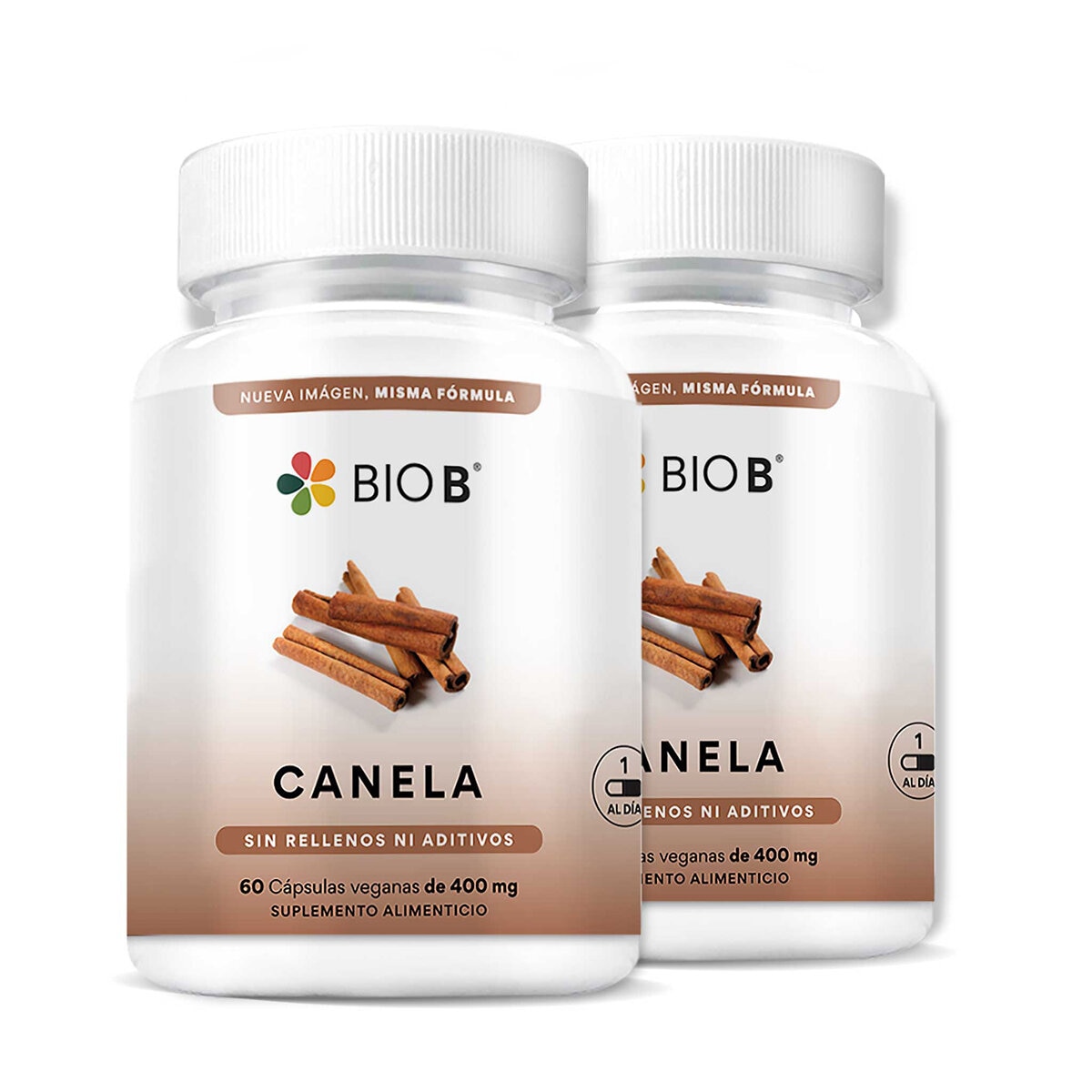 Bio B Canela 2 Frascos de 60 Cápsulas c/u