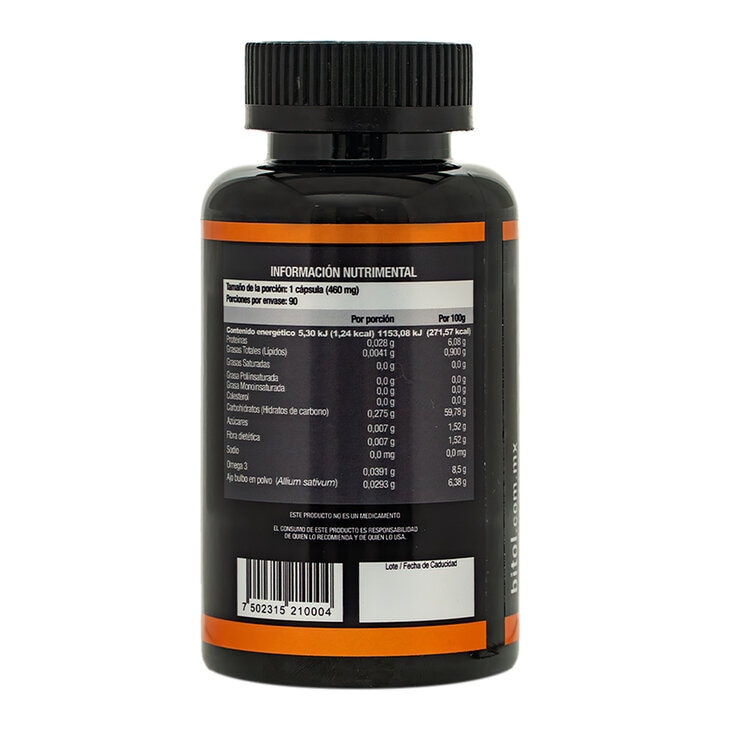 Bitol Omega 3 y Ajo Frasco con 90 capsulas Bitol Omega 3 y Ajo Frasco con 90 capsulas