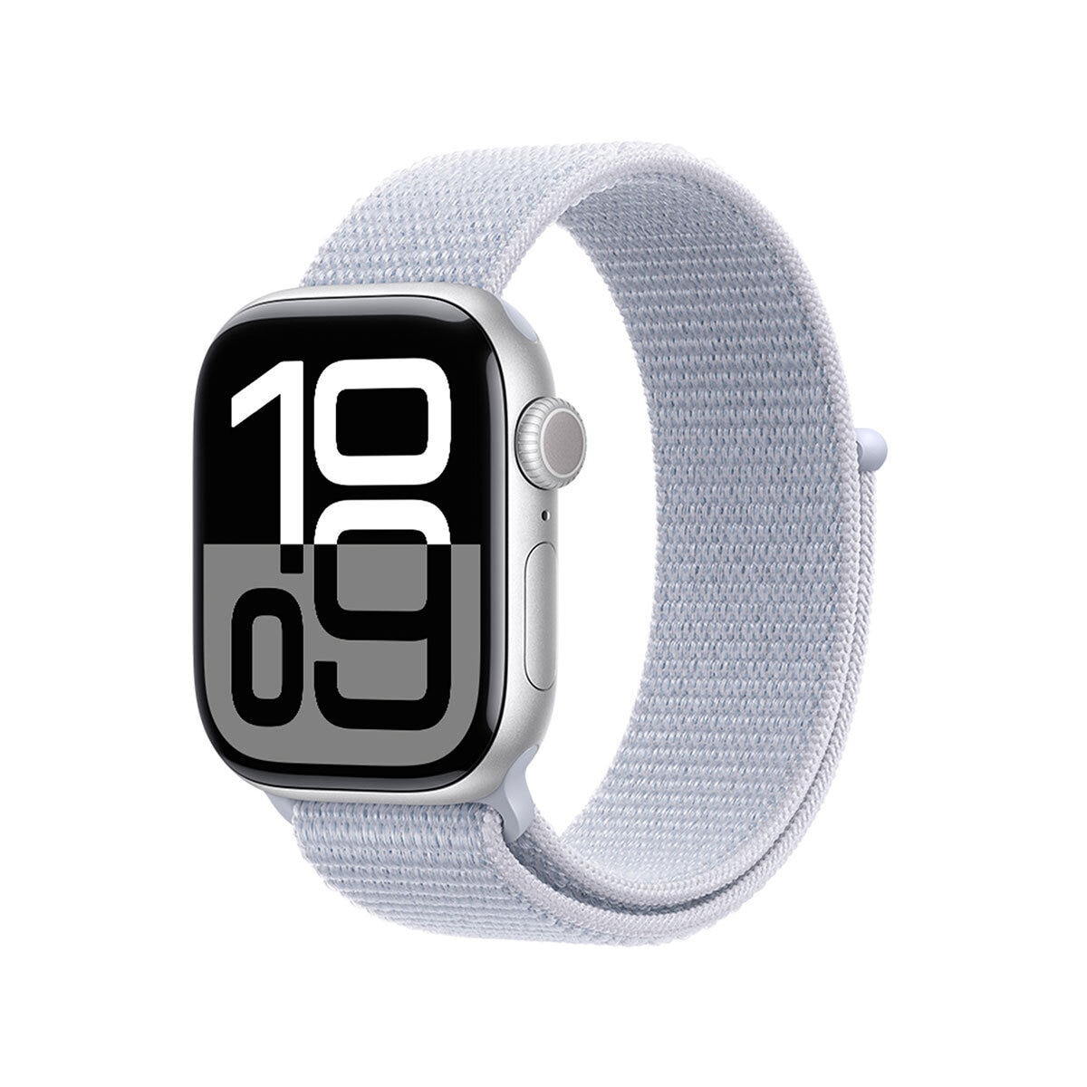 Apple Watch S10 (GPS) Caja de aluminio plata 42mm con correa loop azul nube