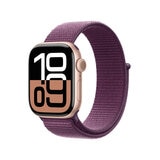 Apple Watch S10 (GPS) Caja de aluminio oro rosa 42mm con correa loop ciruela