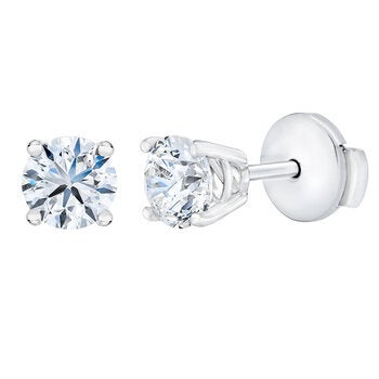 Aretes de Diamantes 1ct, Oro Blanco Aretes de Diamantes 1ct, Oro Blanco