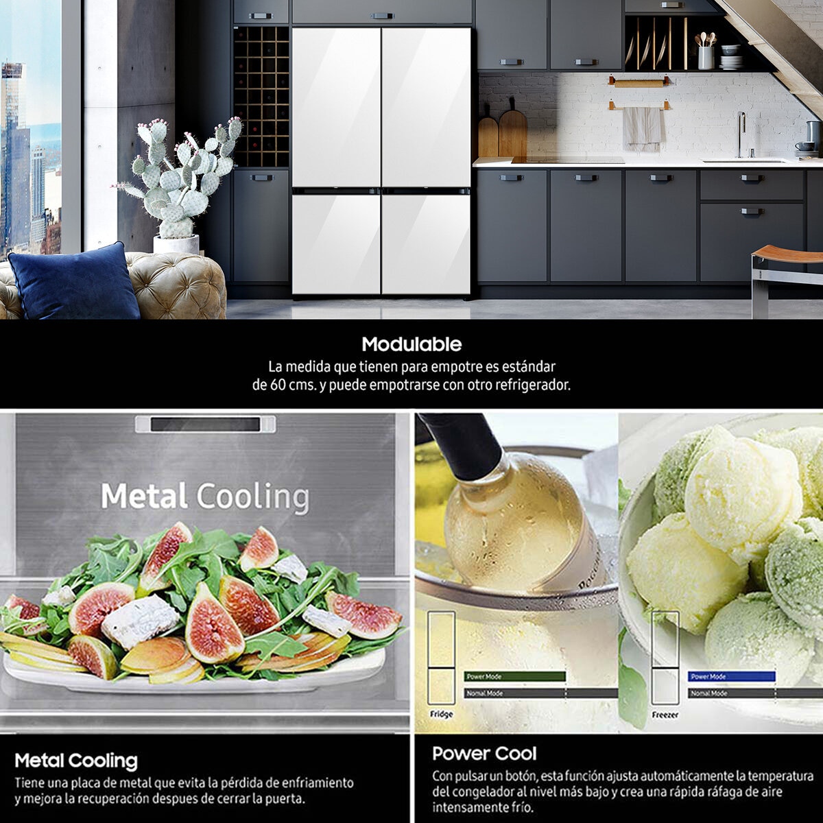 Samsung Bespoke Refrigerador Modular Bottom Mount 12'/12' Samsung Bespoke Refrigerador Modular Bottom Mount 12'/12'
