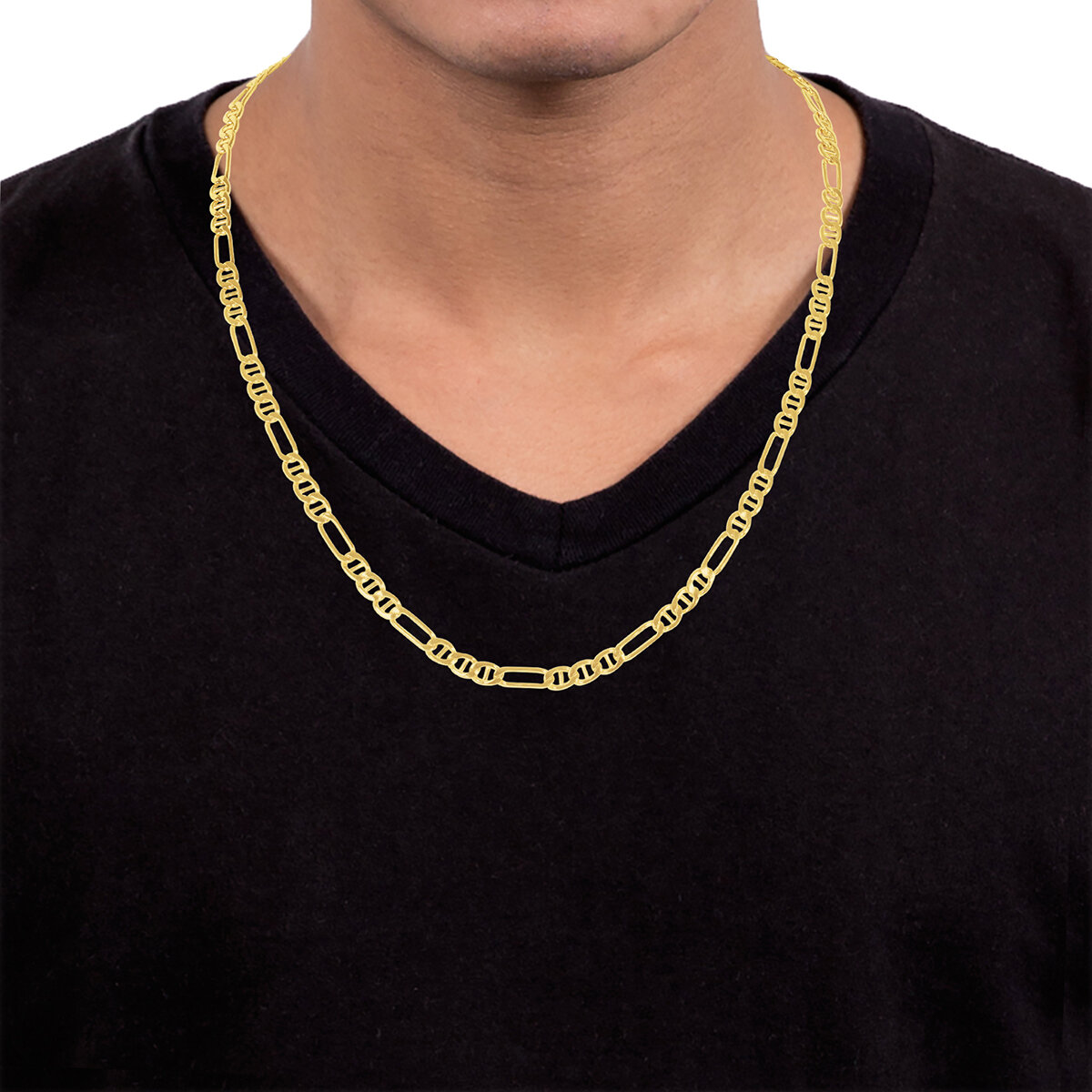 Cadena para Caballero, Oro Amarillo 14 K Cadena para Caballero, Oro Amarillo 14 K