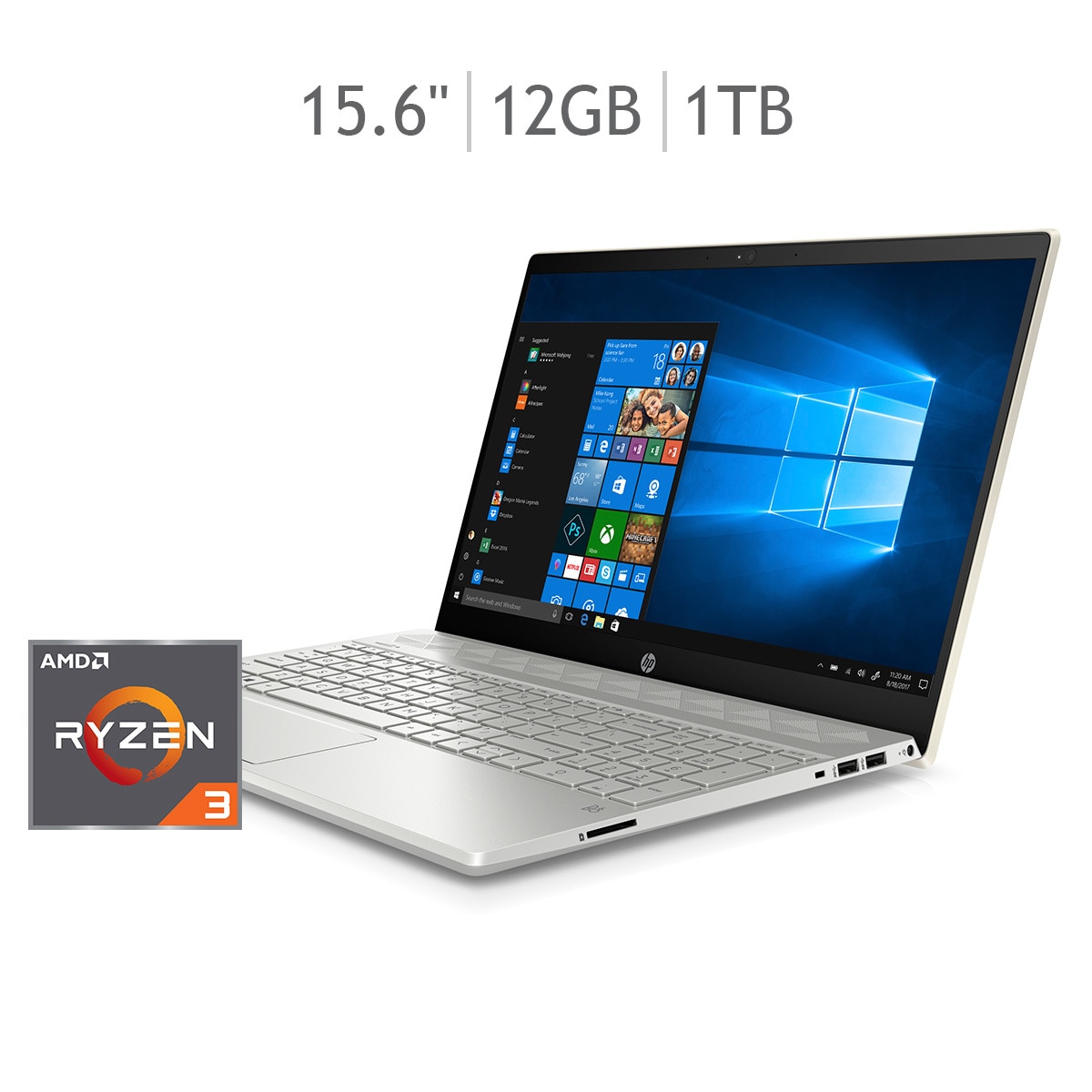 HP Pavilion laptop 15.6" 12GB 1TB AMD Ryzen 3 15cw0007la Costco México