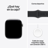 Apple Watch Series 11 (GPS) 46mm Aluminio Gris Espacial + Correa Deportiva Negra - Talla M/L Apple Watch Series 11 (GPS) 46mm Aluminio Gris Espacial + Correa Deportiva Negra - Talla M/L