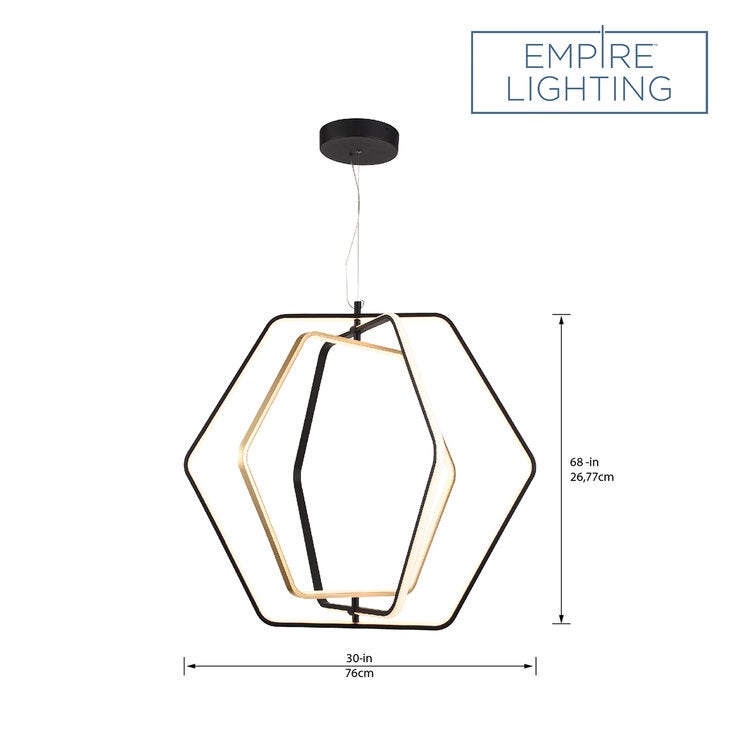 Empire Lighting, Lámpara Colgante Parker LED Empire Lighting, Lámpara Colgante Parker LED