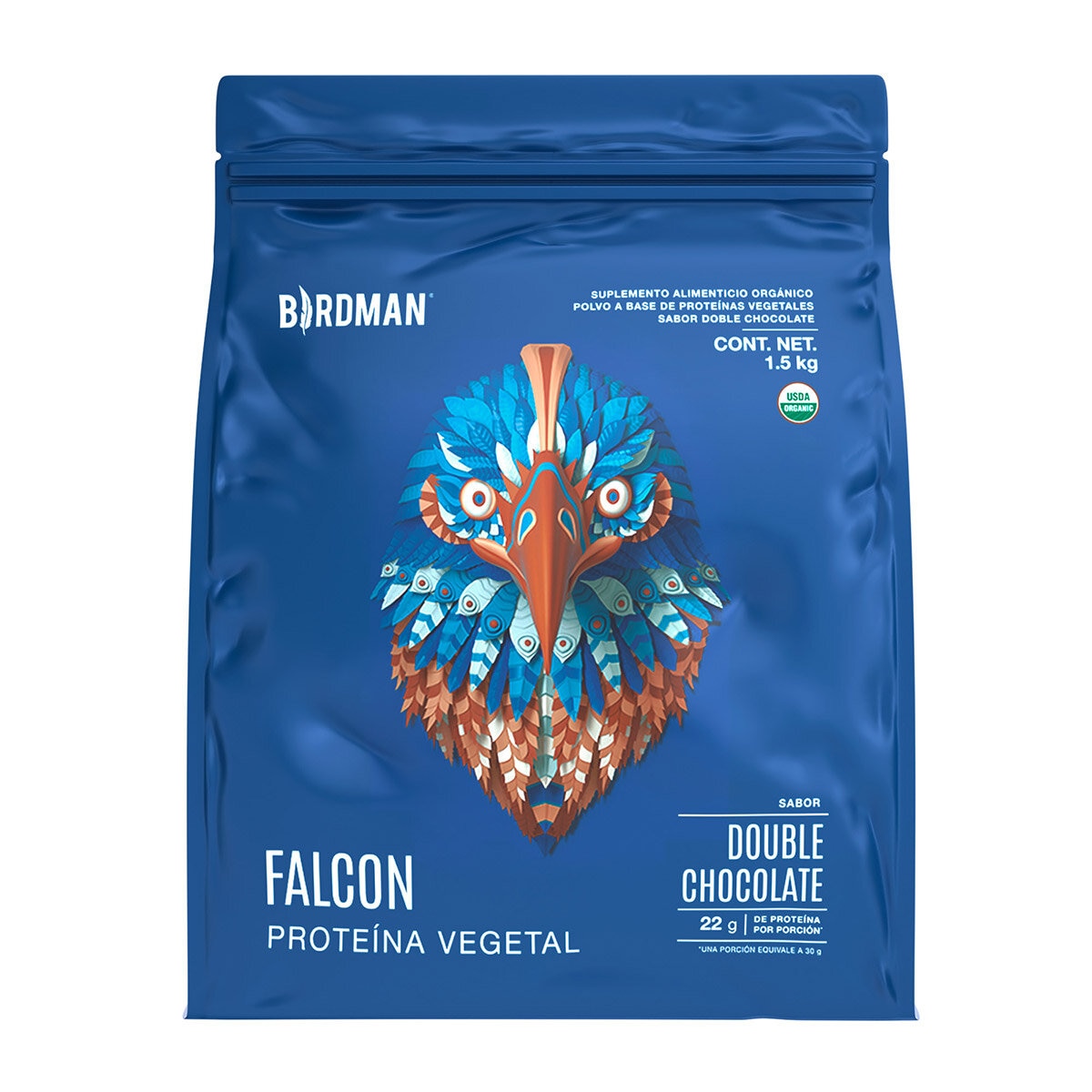 Birdman Falcon Proteína Vegetal Orgánica Sabor Doble Chocolate 1.5 kg Birdman Falcon Proteína Vegetal Orgánica Sabor Doble Chocolate 1.5 kg