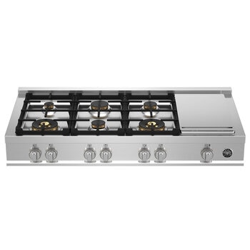 Bertazzoni Parrilla de Gas 48" 6 Quemadores y Plancha