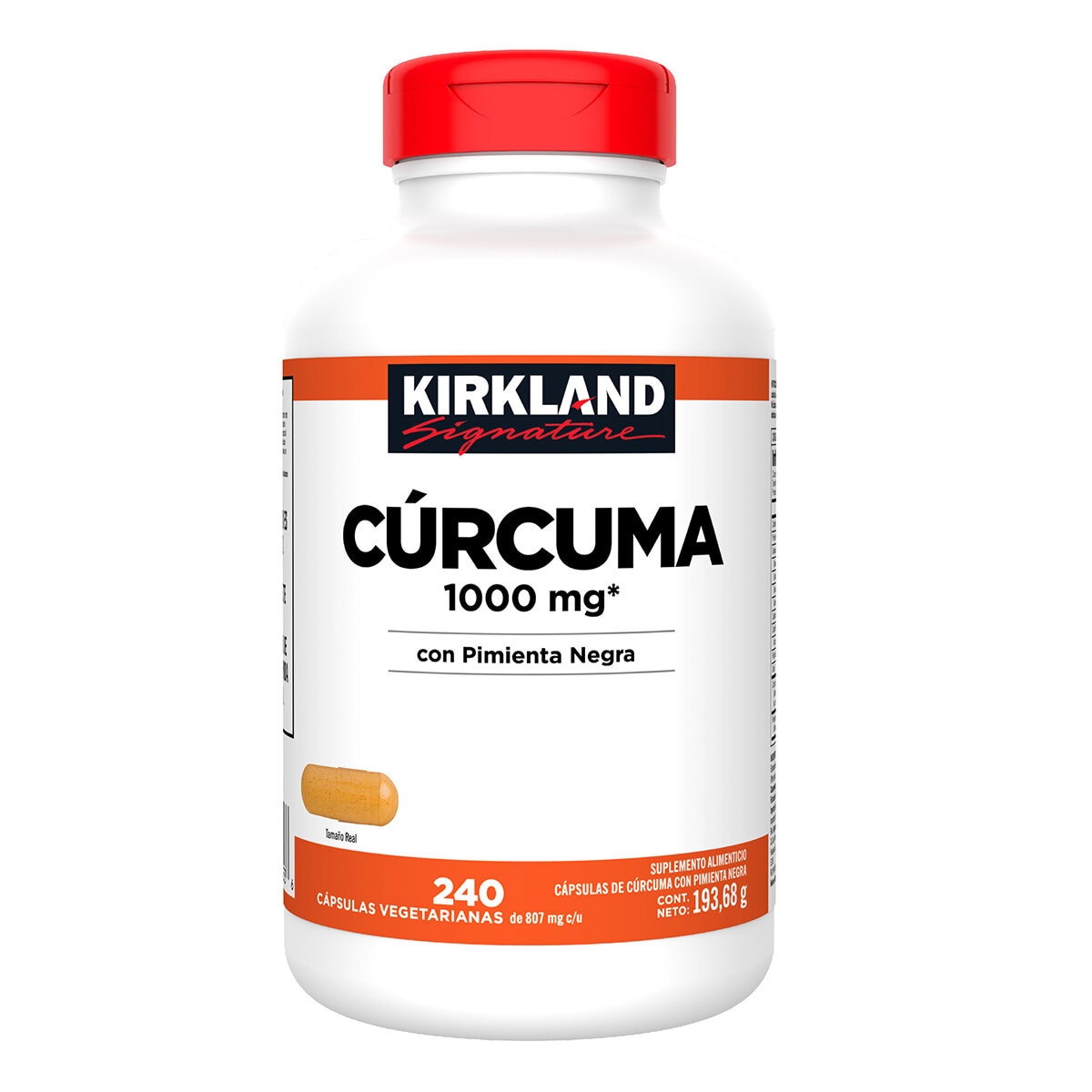 Kirkland Signature Cúrcuma 1000 mg con Pimienta Negra 240 Cápsulas Kirkland Signature Cúrcuma 1000 mg con Pimienta Negra 240 Cápsulas
