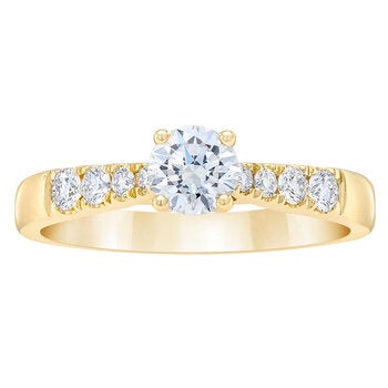 Anillo. Diamantes 0.75 CTW, Oro Amarillo 14K Anillo. Diamantes 0.75 CTW, Oro Amarillo 14K