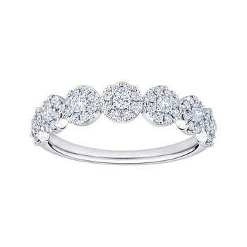 Anillo de Diamantes 0.50ctw, Oro Blanco 14K Anillo de Diamantes 0.50ctw, Oro Blanco 14K