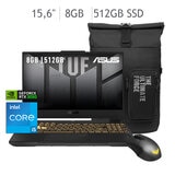 ASUS TUF Gaming F15 Laptop 15.6" Full HD Intel Core i5 8GB 512GB SSD + Mochila + Mouse