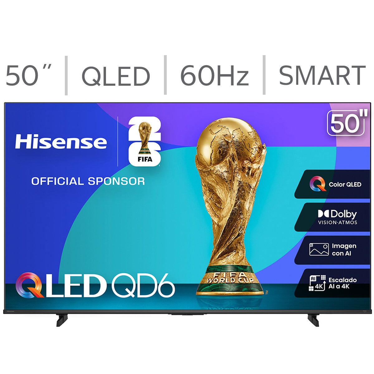 Hisense Pantalla 50" QLED 4K Fire TV Hisense Pantalla 50" QLED 4K Fire TV
